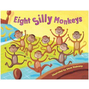 STORYBOOK Hardcover Eight Silly Monkeys Countdown Ages 3+ NEW